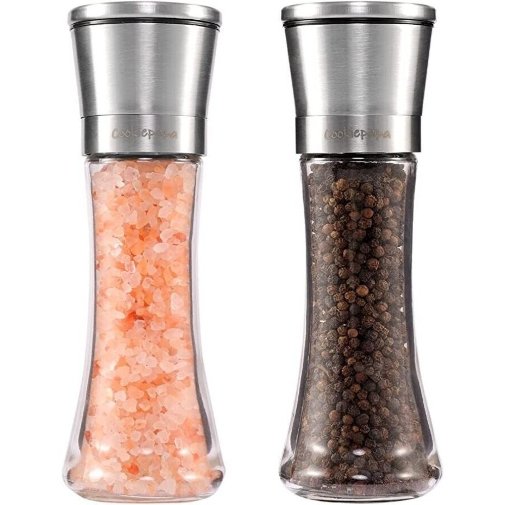 Cookiepapa Premium Stainless Steel Salt and Pepper Grinder Set of 2 - Picture 1 of 4
